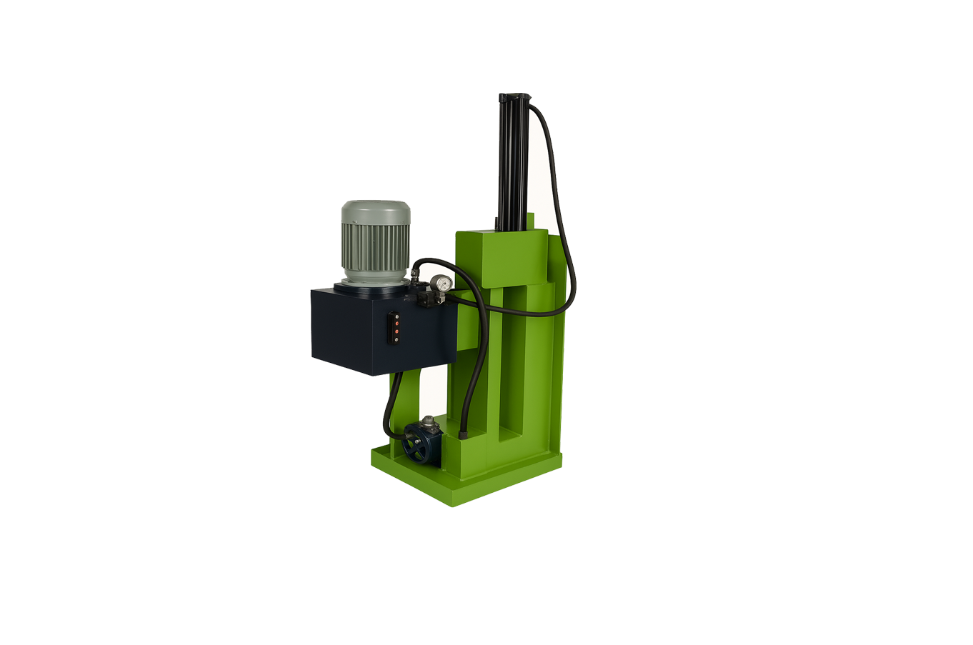 Heavy-duty injection molding machine with molten plastic being formed in a clean industrial environment